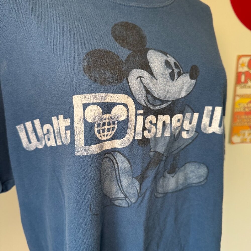 Disney Parks WDW Mickey Mouse Blue Graphic T Shirt - Picture 5 of 10